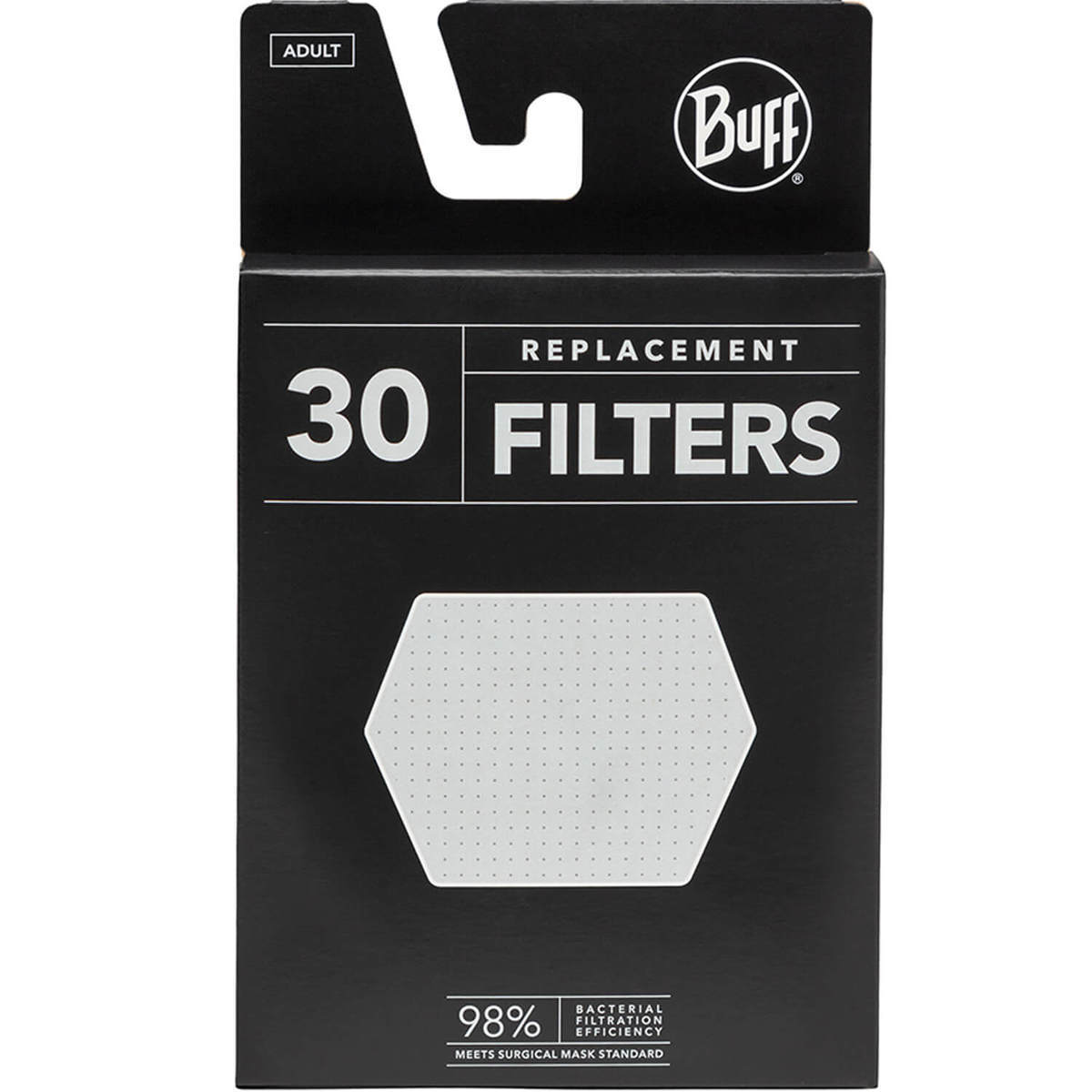 Buff Adult 30 Pack Mask Replacement Filters - White - White One Size Fits Most Buff Adult 30 Pack Mask Replacement Filters - White - White One Size Fits Most