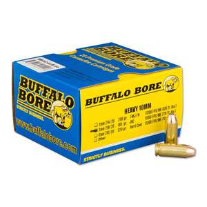 Buffalo Bore 10mm Auto 180gr JHP Handgun Ammo - 20 Rounds