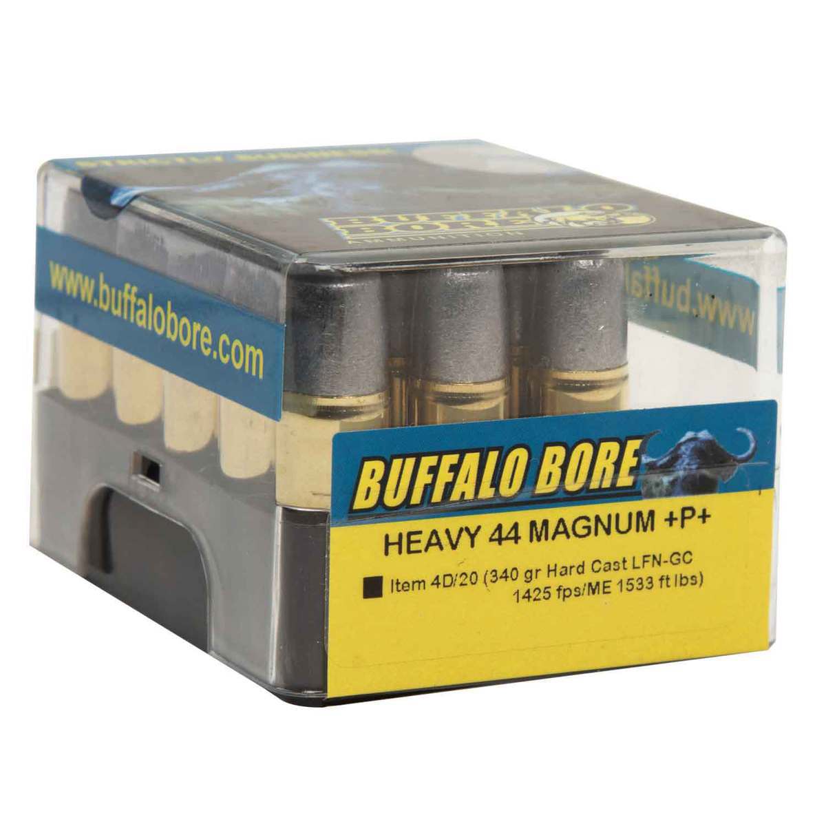 Buffalo Bore 44 Magnum 340gr LFN Handgun Ammo 20 Rounds Sportsman's