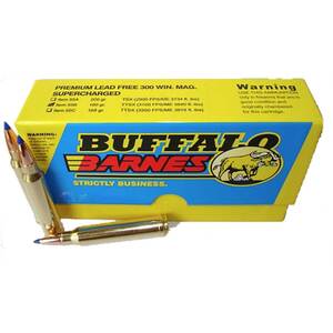 Buffalo Bore Barnes TSX Supercharged 300 Winchester Magnum 180gr Tipped-FMJ Rifle Ammo - 20 Rounds Buffalo Bore Barnes TSX Supercharged 300 Winchester Magnum 180gr Tipped-FMJ Rifle Ammo - 20 Rounds