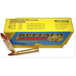 Buffalo Bore Barnes TSX Supercharged 375 H&H Magnum 270gr Jacketed Hollow Point Rifle Ammo - 20 Rounds