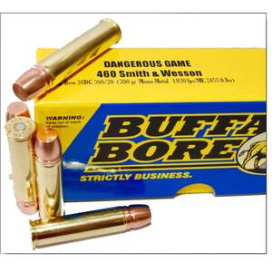 Buffalo Bore Dangerous Game 460 S&W 300gr Mono-Metal Handgun Ammo - 20 Rounds
