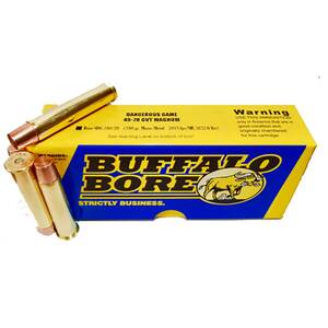 Buffalo Bore Mono-Metal Dangerous Game 45-70 Government 380gr FMJ-Hydroshock Rifle Ammo - 20 Rounds