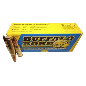 Buffalo Bore Supercharged 308 Winchester 180gr SPTZ Rifle Ammo - 20 Rounds
