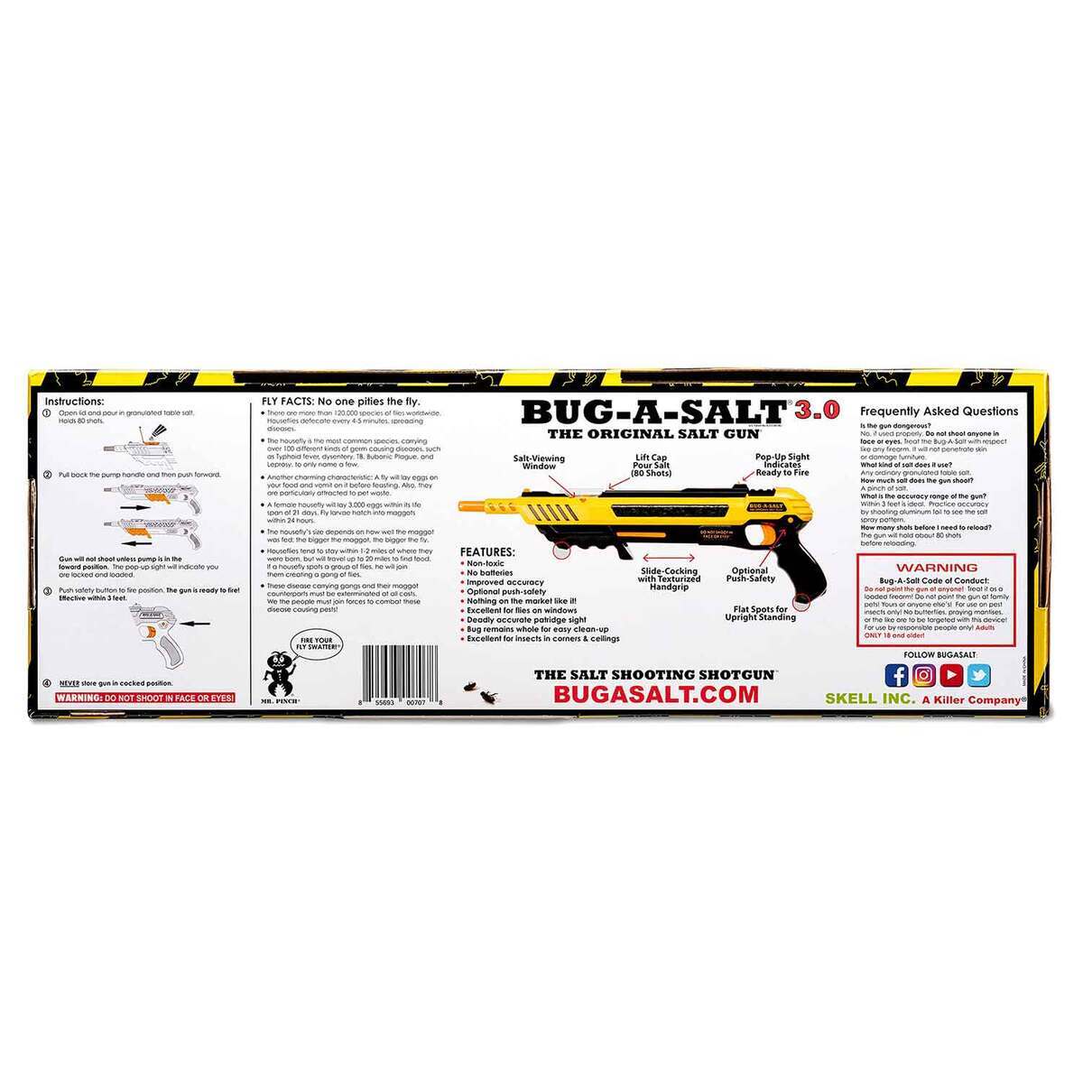 Bug-A-Salt 3.0 Pump Salt Shotgun Classic - Yellow - Yellow Bug-A-Salt 3.0 Pump Salt Shotgun Classic - Yellow - Yellow