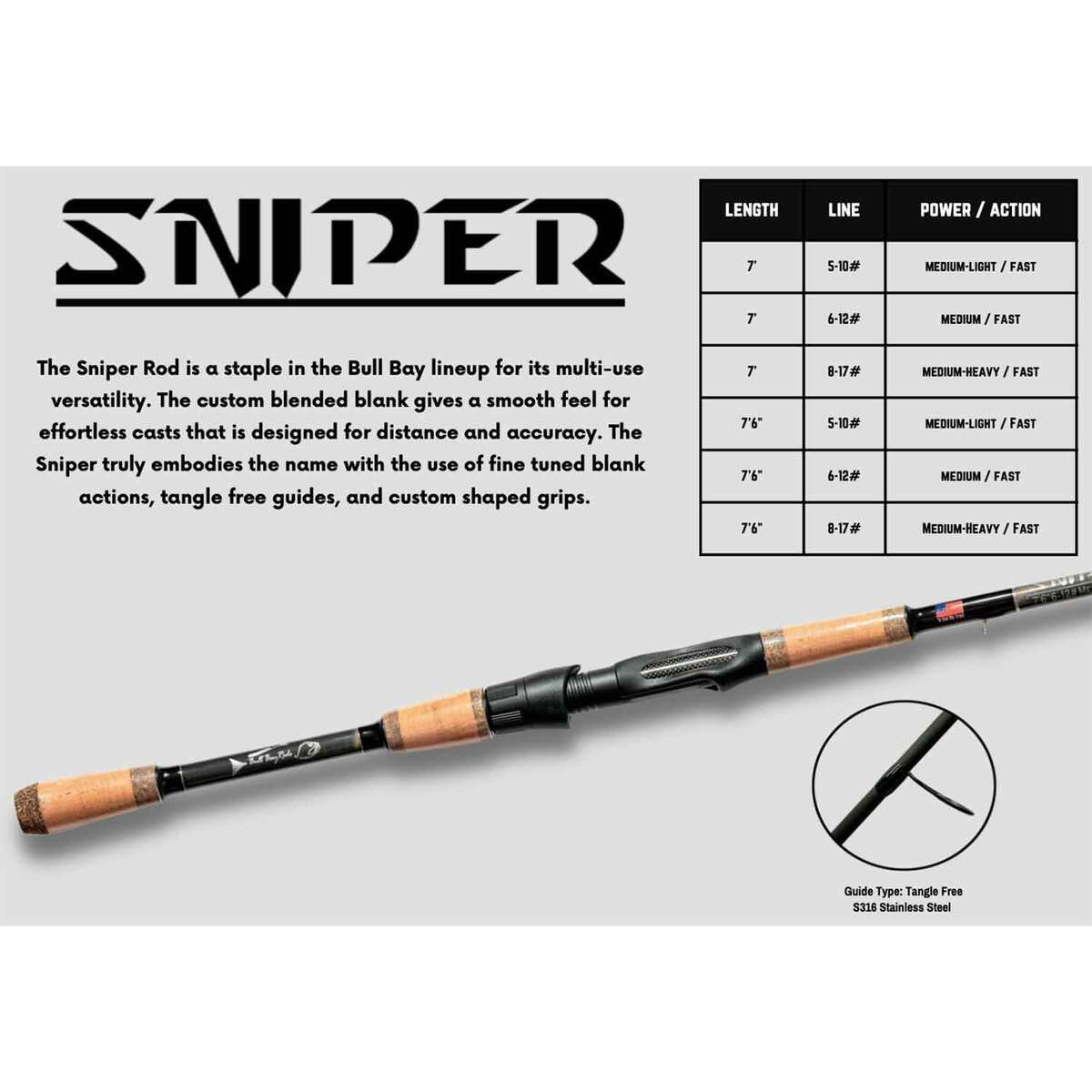Bull Bay Rods Sniper Saltwater Spinning Rod Bull Bay Rods Sniper Saltwater Spinning Rod
