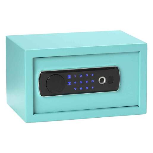 Bulldog Duo LED Biometric Digital Pistol Safe – Teal Speckle – Blue