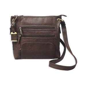 Bulldog Tactical Large Concealed Carry Crossbody - Chocolate Brown