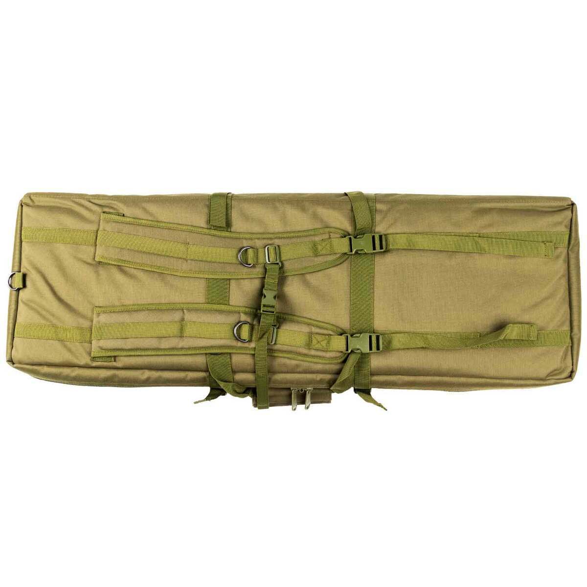Bulldog Tactical Double 37in Rifle Case - Green - Green Bulldog Tactical Double 37in Rifle Case - Green - Green