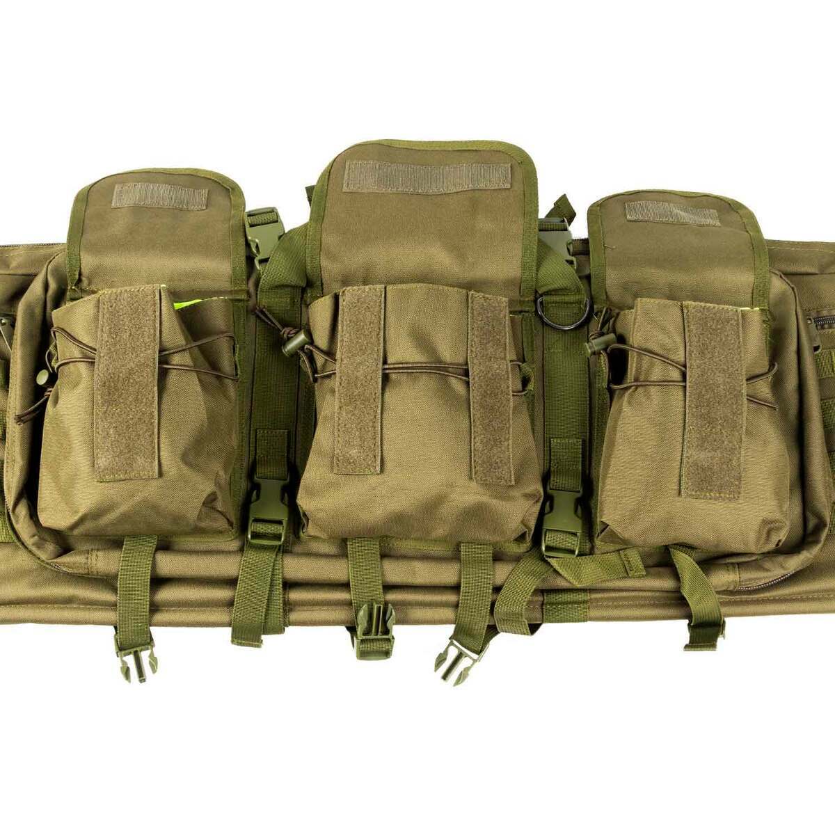 Bulldog Tactical Double 37in Rifle Case - Green - Green Bulldog Tactical Double 37in Rifle Case - Green - Green