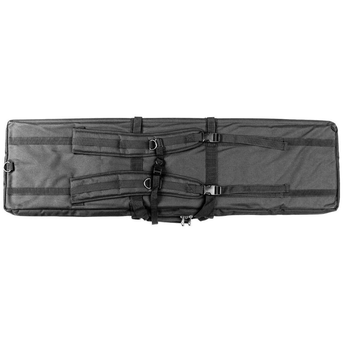 Bulldog Tactical Double 43in Rifle Case - Black - Black Bulldog Tactical Double 43in Rifle Case - Black - Black