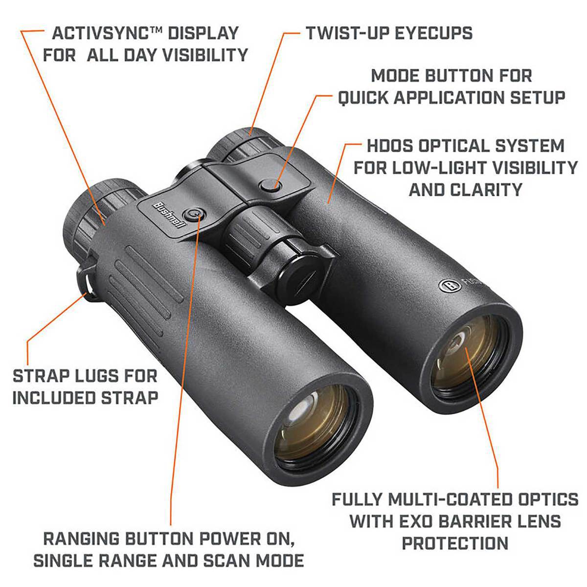 Bushnell Fusion X Rangefinding Binoculars - 10x42 - Black Bushnell Fusion X Rangefinding Binoculars - 10x42 - Black