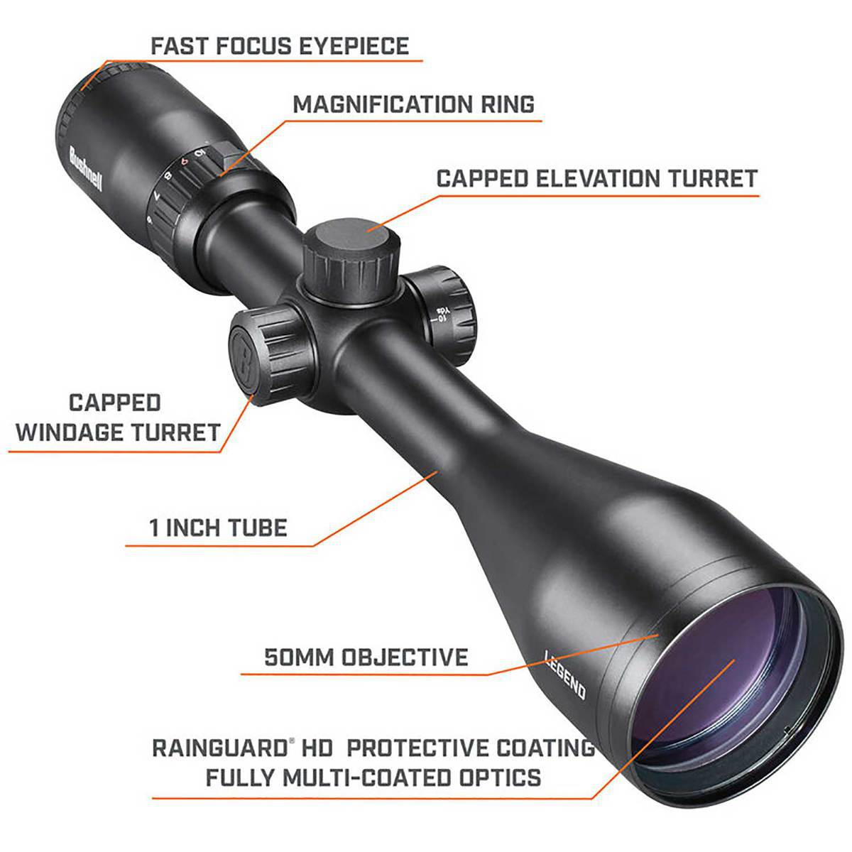 Bushnell Legend 6-18x50mm Rifle Scope - DOA - Black Bushnell Legend 6-18x50mm Rifle Scope - DOA - Black