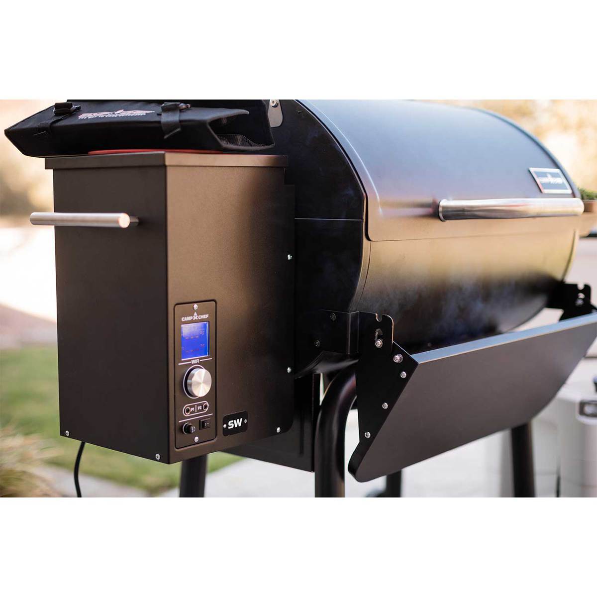 Camp Chef 30in STXS Pellet Grill Sportsman's Exclusive Build with Front and Side Shelf - Black - Black Camp Chef 30in STXS Pellet Grill Sportsman's Exclusive Build with Front and Side Shelf - Black - Black