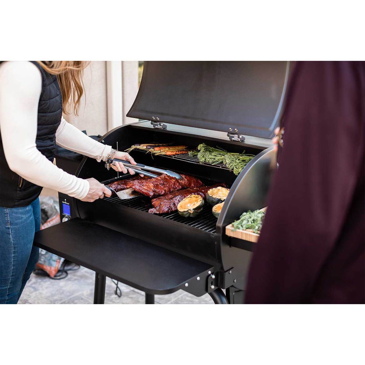 Camp Chef 30in STXS Pellet Grill Sportsman's Exclusive Build with Front and Side Shelf - Black - Black Camp Chef 30in STXS Pellet Grill Sportsman's Exclusive Build with Front and Side Shelf - Black - Black
