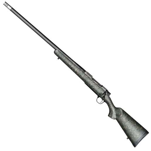 Christensen Arms Ridgeline Natural Stainless Left Hand Bolt Action Rifle - 243 Winchester - 20in - Green with Black & Tan Webbing image