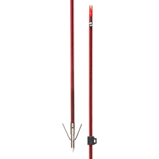 Cajun Wasp Bowfishing Arrow With Piranha Long Barb XT Point – Red