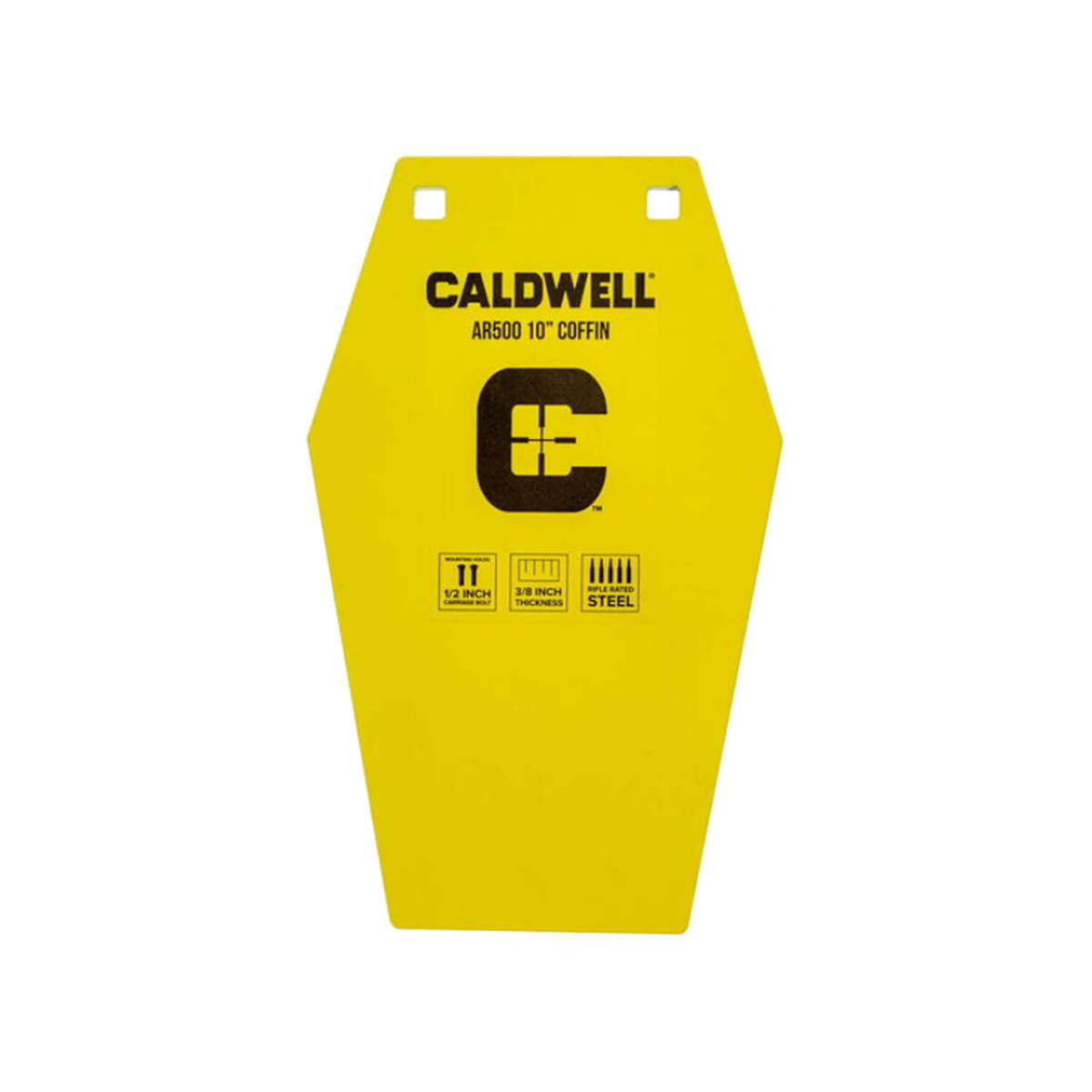 Caldwell AR500 10in Coffin Steel Target - Yellow Caldwell AR500 10in Coffin Steel Target - Yellow