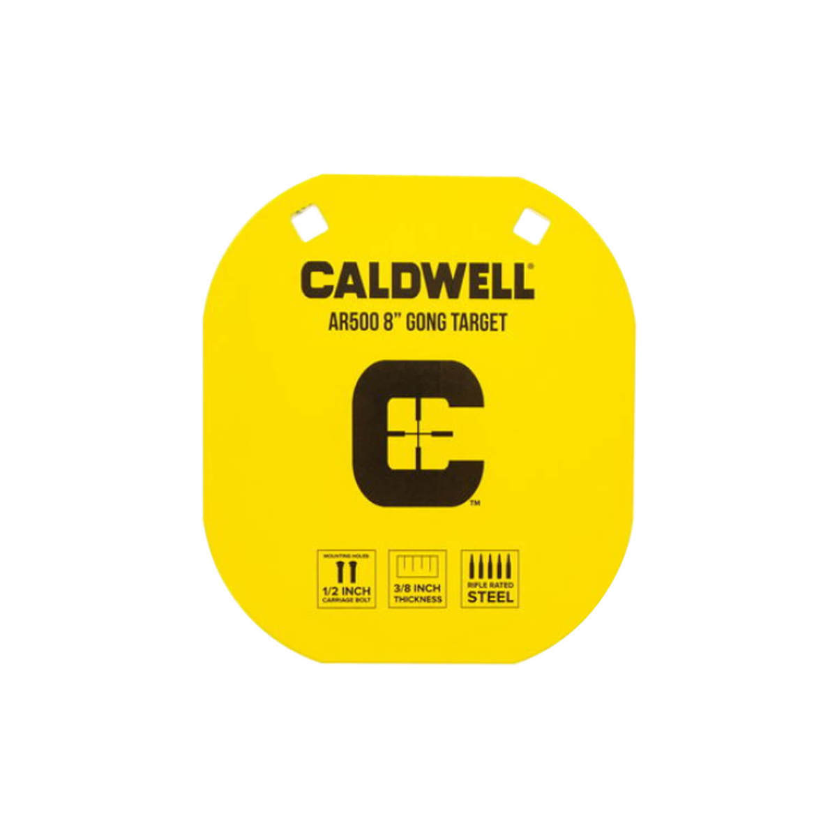 Caldwell AR500 8in Caldwell C Steel Gong Target - Yellow Caldwell AR500 8in Caldwell C Steel Gong Target - Yellow