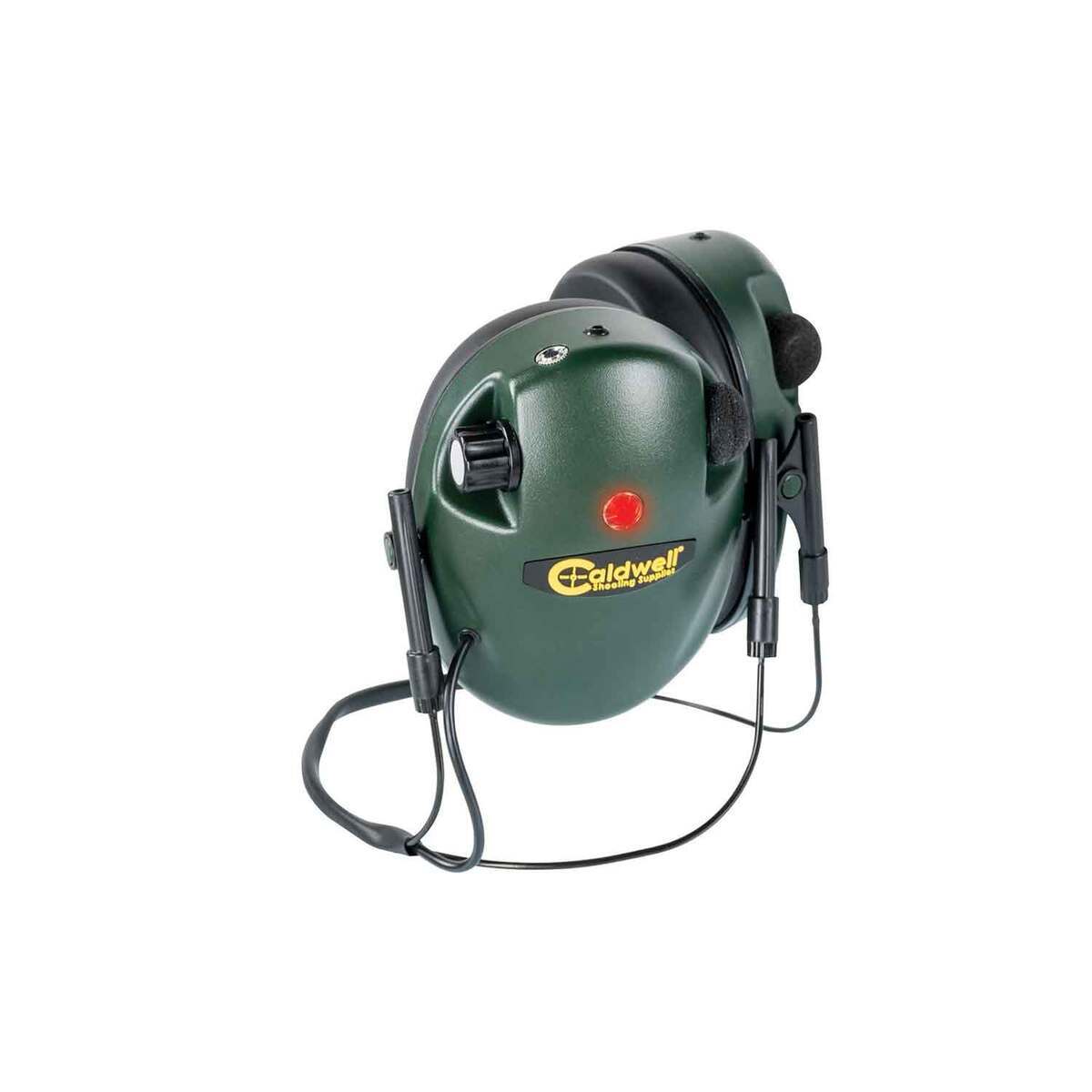 Caldwell Shooting Supplies E-Max Low Profile Behind the Neck Electronic Earmuffs - Green Caldwell Shooting Supplies E-Max Low Profile Behind the Neck Electronic Earmuffs - Green