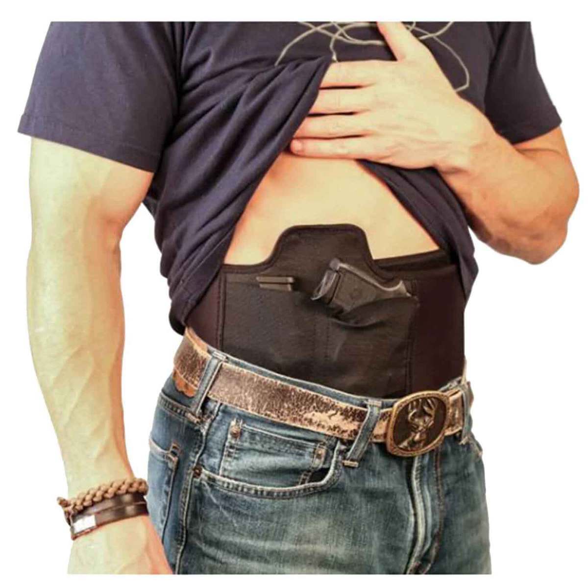 Caldwell Tac Ops Belly Band Holster - Black - Black Up To 40in Caldwell Tac Ops Belly Band Holster - Black - Black Up To 40in