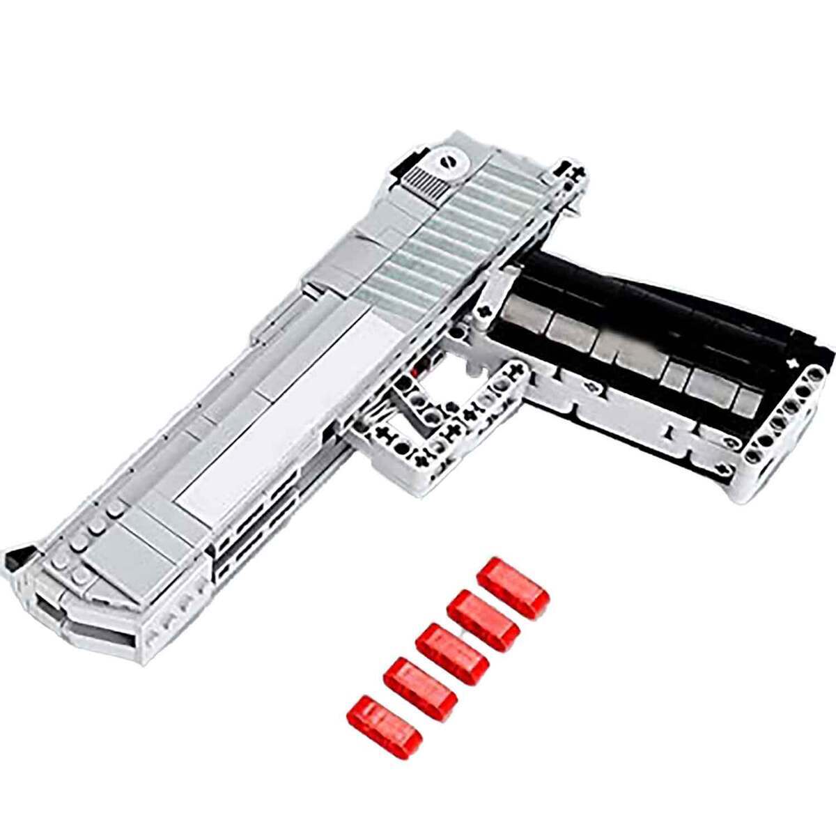 Caliber Gourmet Building Block Hand Gun Toy - Grey Caliber Gourmet Building Block Hand Gun Toy - Grey