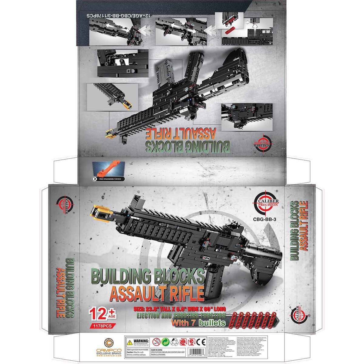 Caliber Gourmet Building Blocks Modern Sports Rifle - Black Caliber Gourmet Building Blocks Modern Sports Rifle - Black