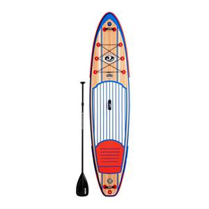 California Board Company 11ft NAUTIC Inflatable Stand Up Paddle Board (ISUP) - Wood Grain