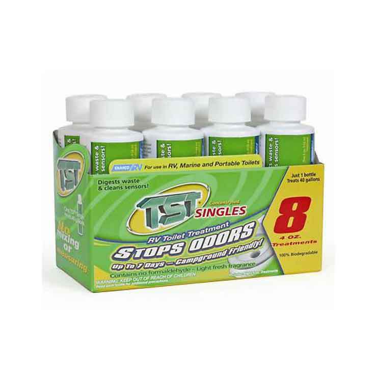 Camco TST Single Use RV Sewage Treatment Bottles 8 Pack Camco TST Single Use RV Sewage Treatment Bottles 8 Pack