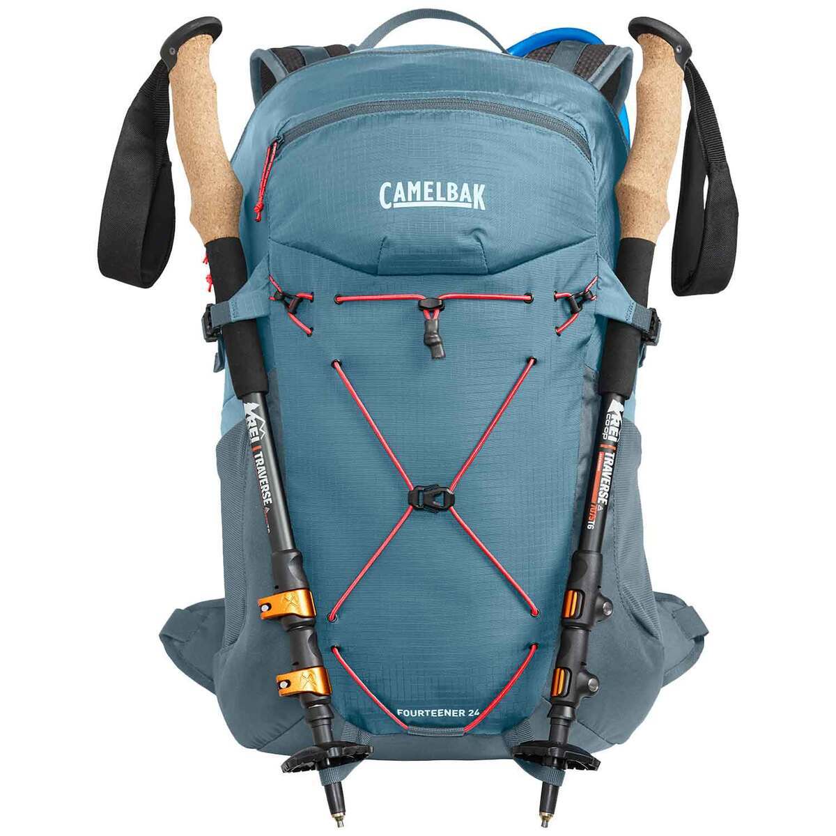 Camelbak Women's Fourteener 24 Liter Hydration Backpack - Smoke Blue/Fiery Coral - Blue/Red Camelbak Women's Fourteener 24 Liter Hydration Backpack - Smoke Blue/Fiery Coral - Blue/Red