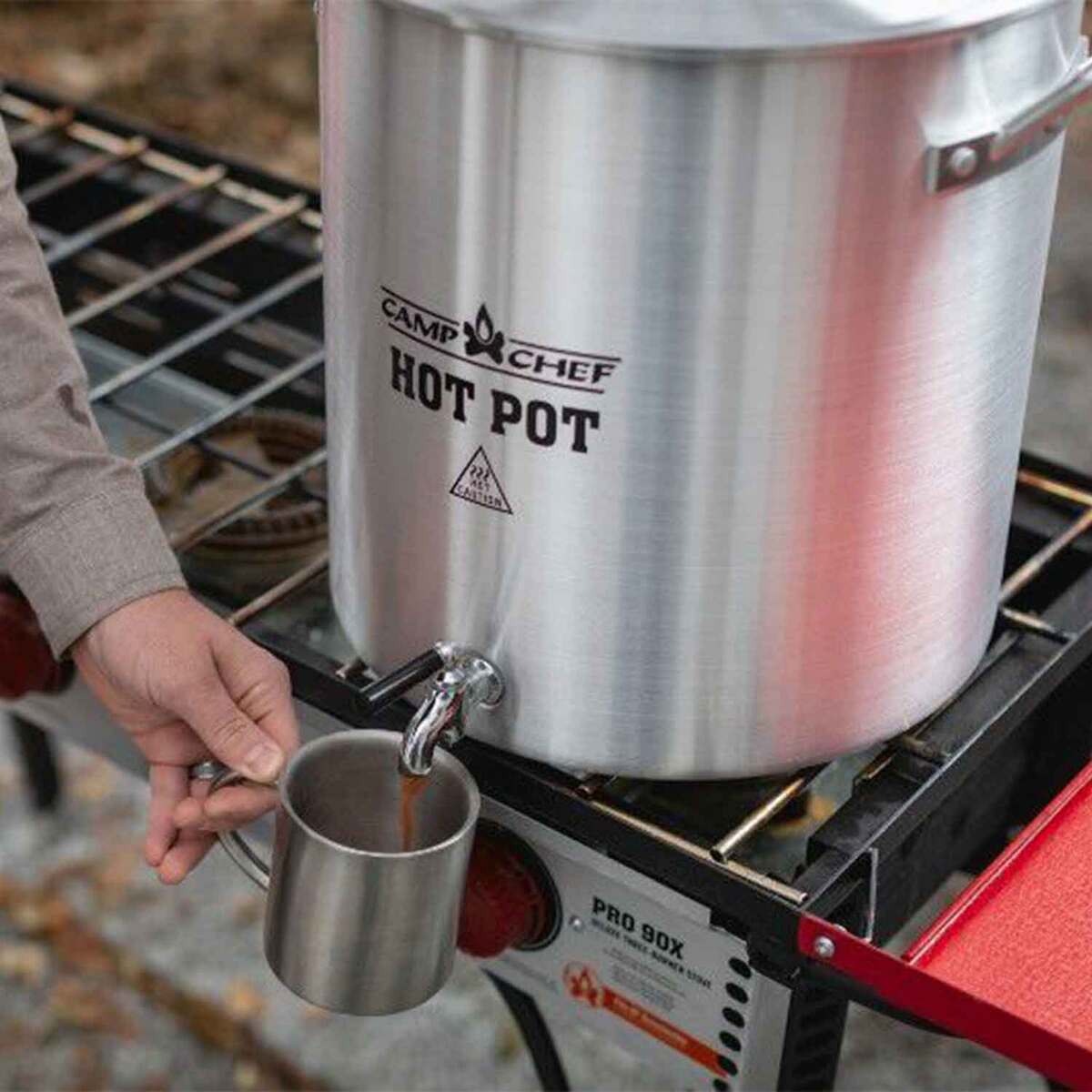 Camp Chef 32 Quart Aluminum Hot Water Pot with Spigot - 32Qt Camp Chef 32 Quart Aluminum Hot Water Pot with Spigot - 32Qt
