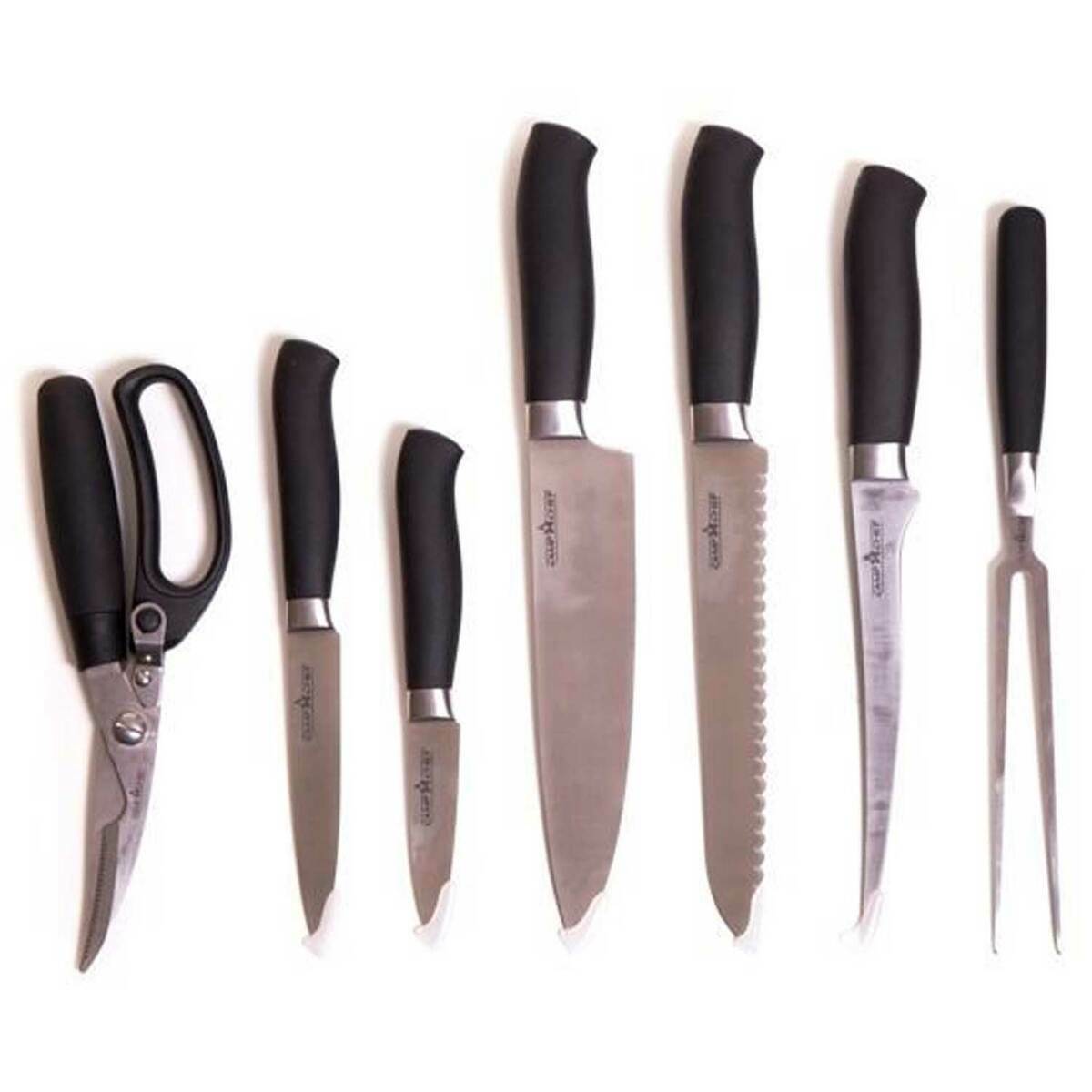Camp Chef 9 Piece Professional Knife Set - 8in | 8in | 3in | 7in | 5in Camp Chef 9 Piece Professional Knife Set - 8in | 8in | 3in | 7in | 5in