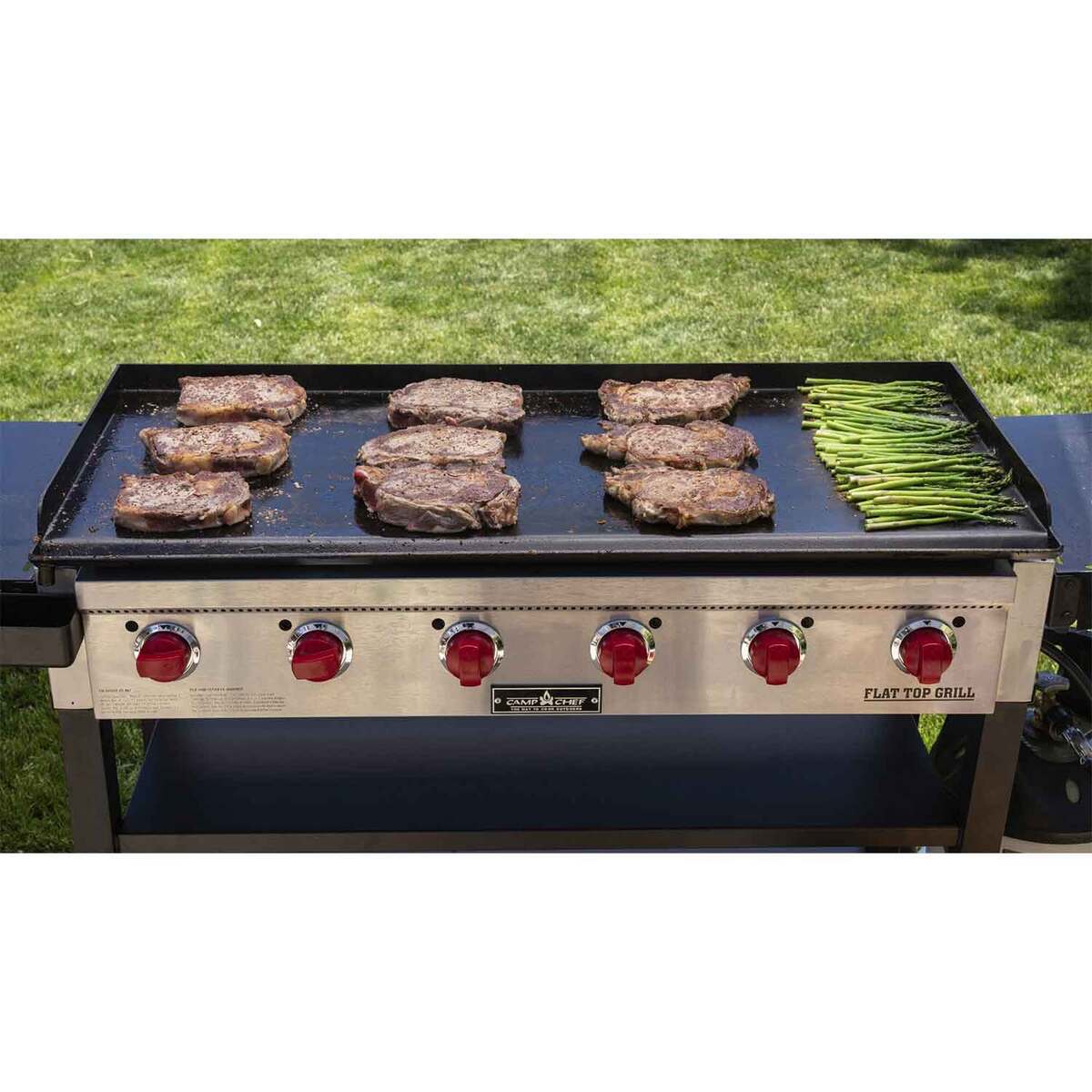Camp Chef Flat Top 900 6 Burner Griddle - Silver/Black - Silver/Black Camp Chef Flat Top 900 6 Burner Griddle - Silver/Black - Silver/Black