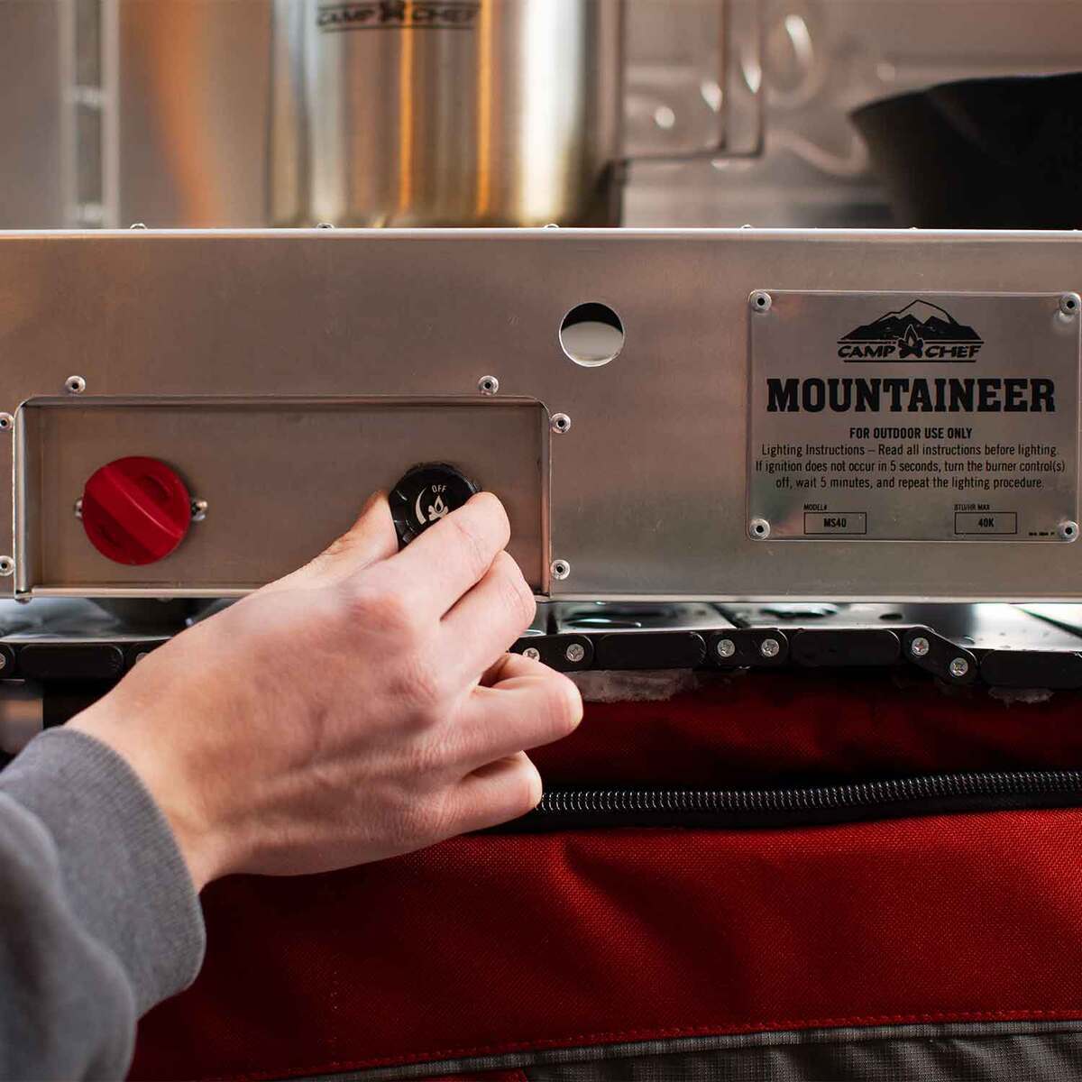 Camp Chef Mountaineer 2 Burner Stove - Gray - Gray Camp Chef Mountaineer 2 Burner Stove - Gray - Gray