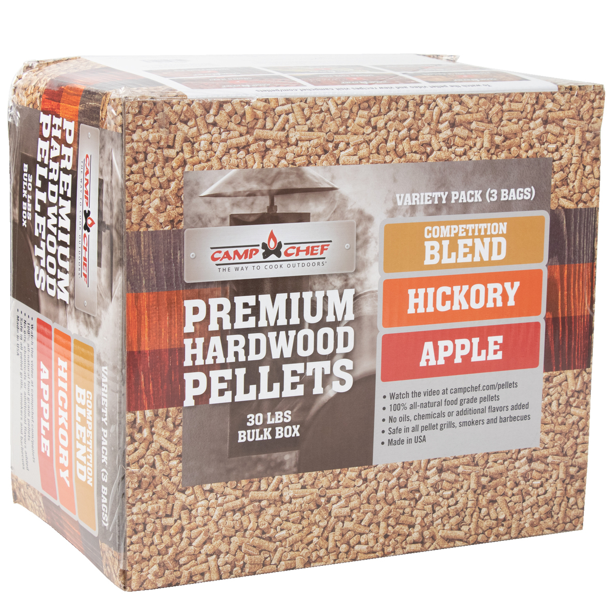 Camp Chef Variety 3 Pack Pellets | Sportsman's Warehouse