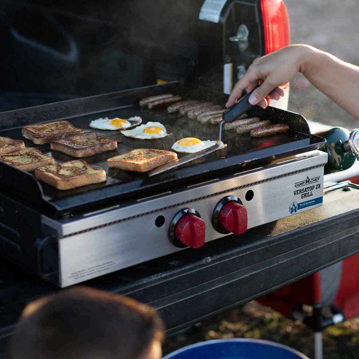 Camp Chef VersaTop 2X 2 Burner Griddle- Silver/Black - Silver/Black Camp Chef VersaTop 2X 2 Burner Griddle- Silver/Black - Silver/Black