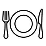 Plate and silverwear icon