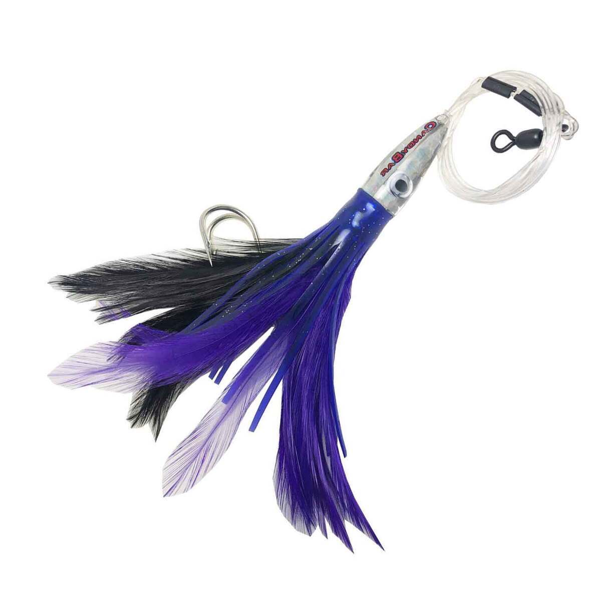 Candy Bar Lures Troll Feather Rigged Saltwater Trolling Rig - Black ...