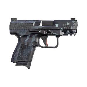 Canik TP9 Elite 9mm Luger 3.6in We The People Black/Blue Cerakote Pistol - 15+1 Rounds