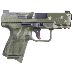 Canik TP9 Elite 9mm Luger 3.6in We The People Green Cerakote Pistol - 15+1 Rounds Canik TP9 Elite 9mm Luger 3.6in We The People Green Cerakote Pistol - 15+1 Rounds