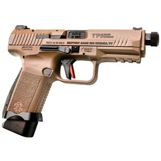Canik TP9 Elite Combat 9mm Luger 4.73in FDE/Black Pistol - 18+1 Rounds - Brown image