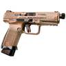 Canik TP9 Elite Combat 9mm Luger 4.73in FDE/Black Pistol - 18+1 Rounds - Brown