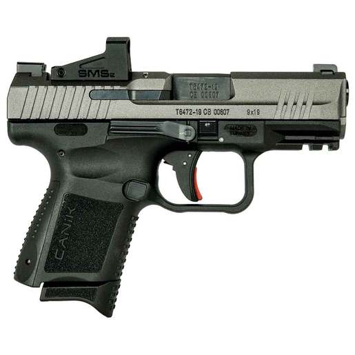 Canik TP9 Elite With Shield SMS2 Red Dot Sight 9mm Luger 3.6in Cerakote Pistol – 15+1 Rounds – Gray Subcompact