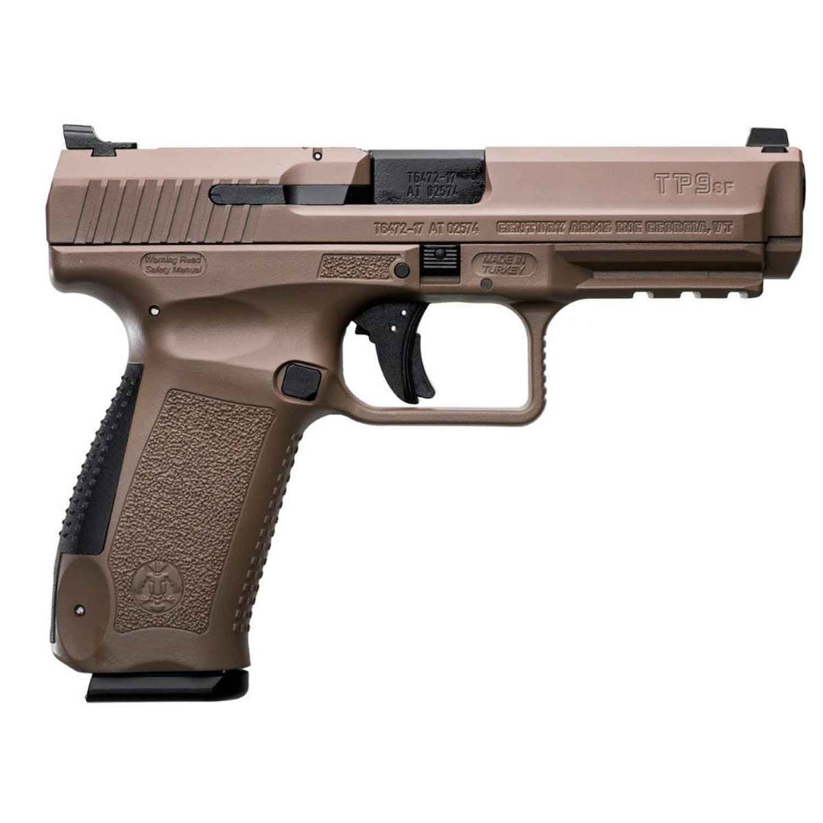 Canik TP9SF 9mm Luger 4.46in FDE Pistol - 10+1 Rounds Canik TP9SF 9mm Luger 4.46in FDE Pistol - 10+1 Rounds