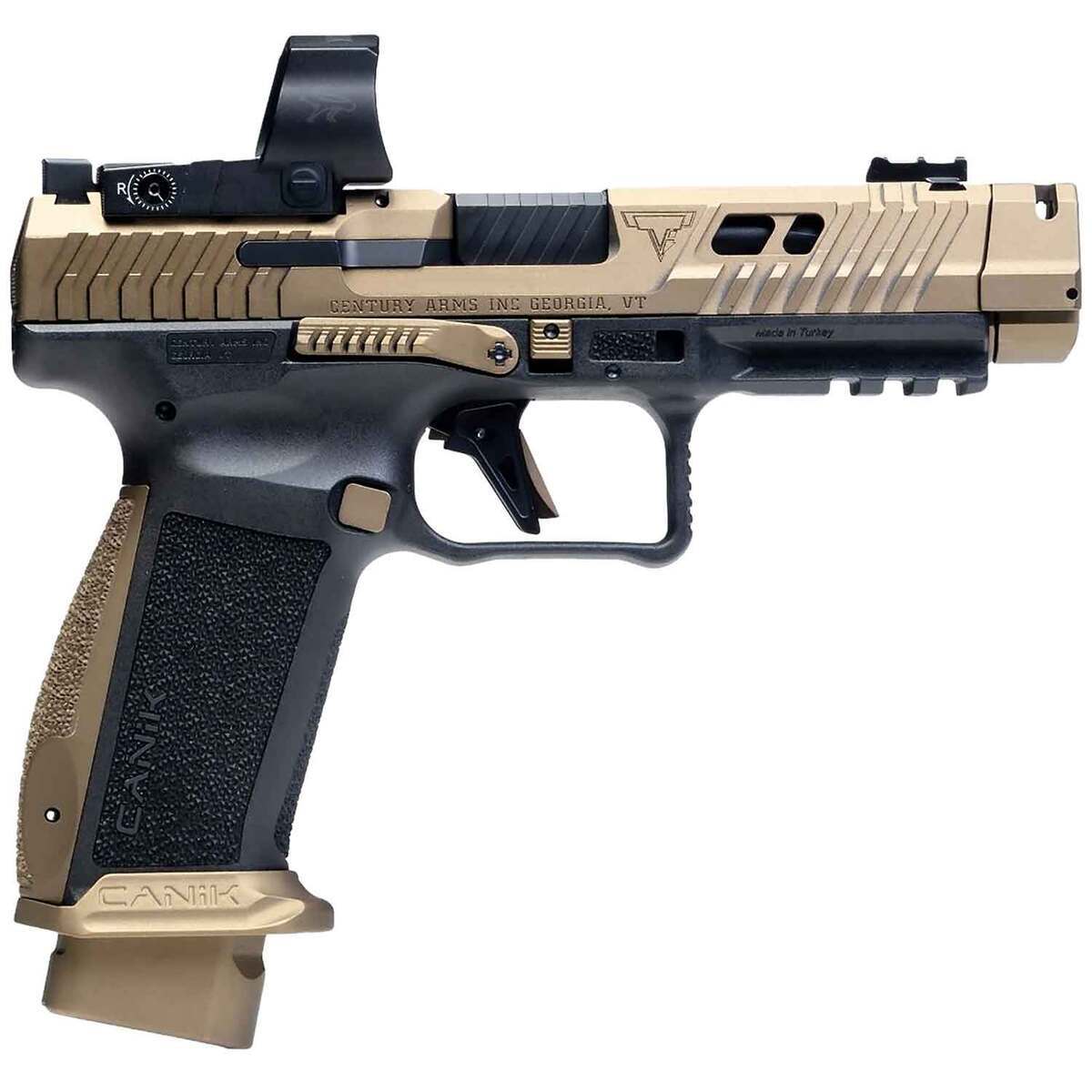 Kanick Canik TTI Combat w/ Red Dot 9mm Luger 4.6in TTI Bronze Pistol - 21+1 ...