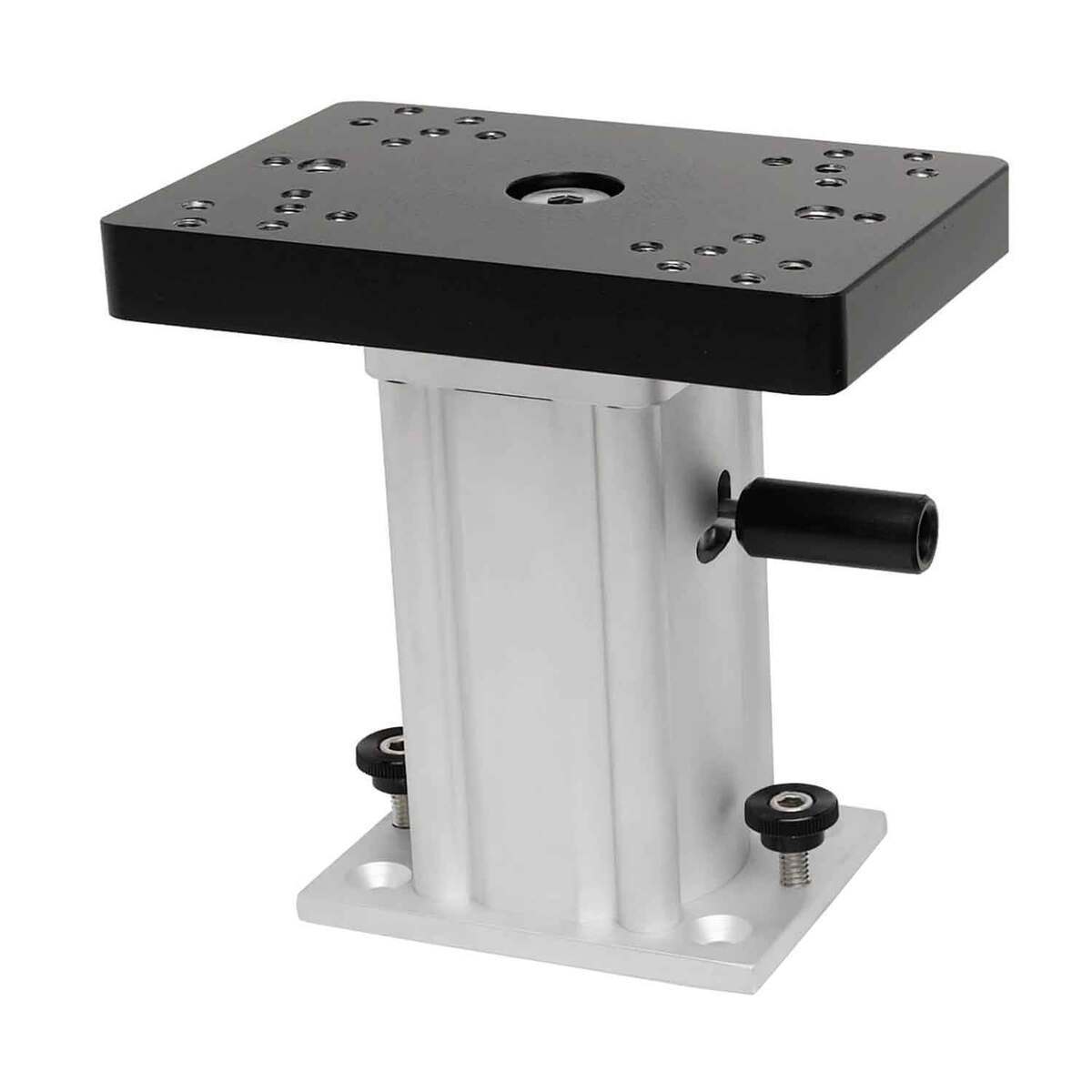 Cannon 6in Aluminum Swivel Base Pedestal Mount Downrigger Accessory - Black and Silver Cannon 6in Aluminum Swivel Base Pedestal Mount Downrigger Accessory - Black and Silver