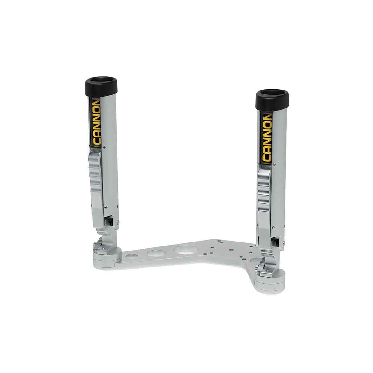 Cannon Downrigger Mount Adjustable Rod Holders Downrigger Accessory - Black and Silver Cannon Downrigger Mount Adjustable Rod Holders Downrigger Accessory - Black and Silver