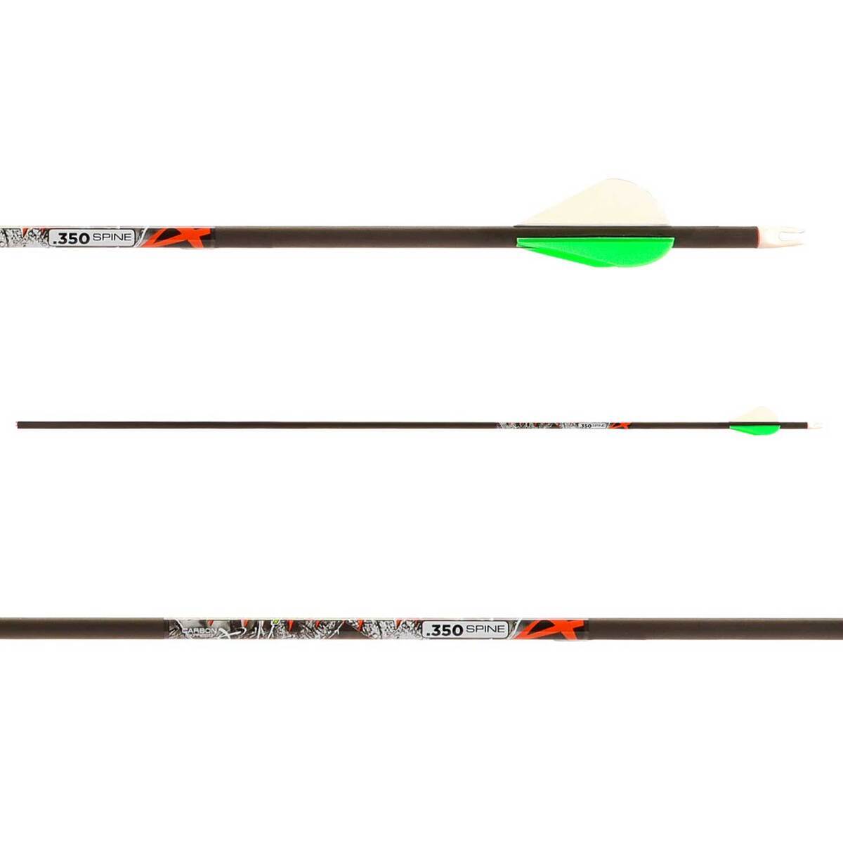 Carbon Express Adrenaline FPS 350 Carbon Arrows - 6 Pack - Black Carbon Express Adrenaline FPS 350 Carbon Arrows - 6 Pack - Black