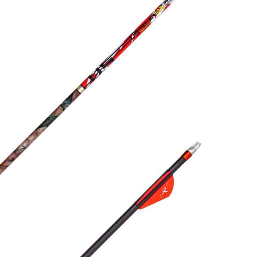 Carbon Express D-Stroyer MX Hunter 300 spine Carbon Arrows – 12 Pack – Black/Red