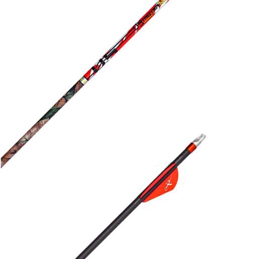 Carbon Express D-Stroyer MX Hunter 350 spine Carbon Arrows – 12 Pack – Black/Red